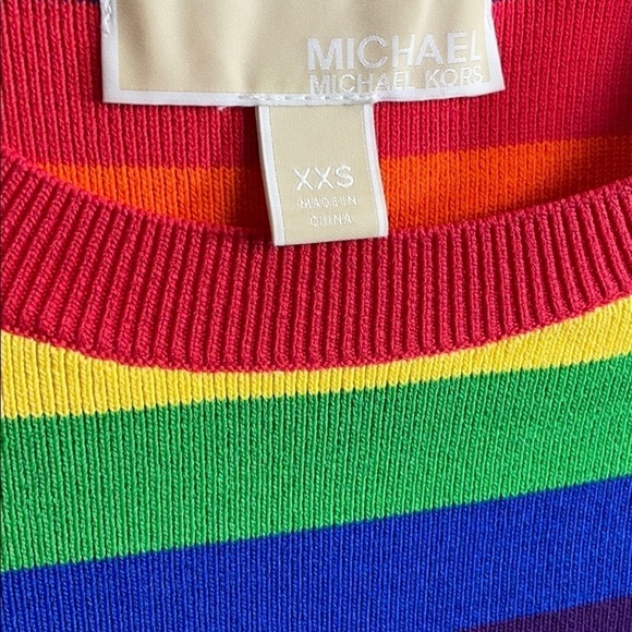 Michael Kors 🌈 Rainbow knit top XXS - Picture 11 of 11